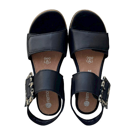 Remonte D2L53-00 Sandalette schwarz lugano Damen Keilabsatz Leder Klettverschluss bequem modern Sommer Schuhe Remonte D2L53-00 Sandalette schwarz lugano Damen Keilabsatz Leder Klettverschluss bequem modern Sommer Schuhe