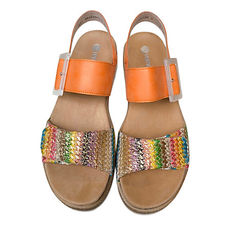 Remonte D0Q62-38 Sandalette Gold-Multi/Orange 62f – bequeme Damen-Sandalette mit herausnehmbarem Fußbett, Klettverschlüssen und modischen Farbakzenten | Sommerlich, komfortabel und exklusiv bei... Remonte D0Q62-38 Sandalette Gold-Multi/Orange 62f – bequeme Damen-Sandalette mit herausnehmbarem Fußbett, Klettverschlüssen und modischen Farbakzenten | Sommerlich, komfortabel und exklusiv bei...