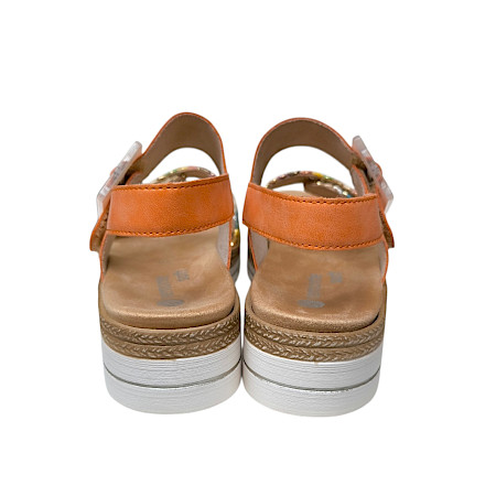 Remonte D0Q62-38 Sandalette Gold-Multi/Orange 62f – bequeme Damen-Sandalette mit herausnehmbarem Fußbett, Klettverschlüssen und modischen Farbakzenten | Sommerlich, komfortabel und exklusiv bei... Remonte D0Q62-38 Sandalette Gold-Multi/Orange 62f – bequeme Damen-Sandalette mit herausnehmbarem Fußbett, Klettverschlüssen und modischen Farbakzenten | Sommerlich, komfortabel und exklusiv bei...