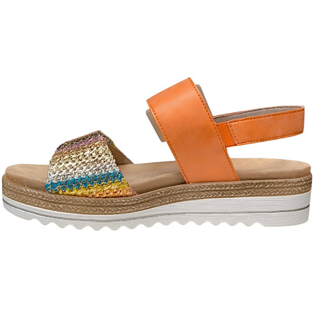 Remonte D0Q62-38 Sandalette Gold-Multi/Orange 62f – bequeme Damen-Sandalette mit herausnehmbarem Fußbett, Klettverschlüssen und modischen Farbakzenten | Sommerlich, komfortabel und exklusiv bei... Remonte D0Q62-38 Sandalette Gold-Multi/Orange 62f – bequeme Damen-Sandalette mit herausnehmbarem Fußbett, Klettverschlüssen und modischen Farbakzenten | Sommerlich, komfortabel und exklusiv bei...
