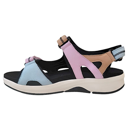 Josef Seibel Estelle 02 Sandalette Damen lilac multi schwarz, bequeme Damensandale Klettverschluss, Ledersandalen leicht Sommer, Sandalen Damen mit Wechselfußbett komfort Josef Seibel Estelle 02 Sandalette Damen lilac multi schwarz, bequeme Damensandale Klettverschluss, Ledersandalen leicht Sommer, Sandalen Damen mit Wechselfußbett komfort