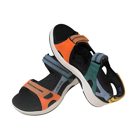 Josef Seibel Estelle 02 Sandalette Damen bunt schwarz, bequeme Damensandale mit Klettverschluss, leichte Sommerschuhe Damen Leder, Sandalen sportlich modern mehrfarbig komfortabel Josef Seibel Estelle 02 Sandalette Damen bunt schwarz, bequeme Damensandale mit Klettverschluss, leichte Sommerschuhe Damen Leder, Sandalen sportlich modern mehrfarbig komfortabel