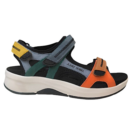 Josef Seibel Estelle 02 Sandalette Damen bunt schwarz, bequeme Damensandale mit Klettverschluss, leichte Sommerschuhe Damen Leder, Sandalen sportlich modern mehrfarbig komfortabel Josef Seibel Estelle 02 Sandalette Damen bunt schwarz, bequeme Damensandale mit Klettverschluss, leichte Sommerschuhe Damen Leder, Sandalen sportlich modern mehrfarbig komfortabel