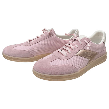 Rosa-weißer Sneaker aus Microfaser und Leder mit rutschfester Sohle und Schnürung – bequemer Damen-Sneaker bei kassedy.de ??✨ Rosa-weißer Sneaker aus Microfaser und Leder mit rutschfester Sohle und Schnürung – bequemer Damen-Sneaker bei kassedy.de ??✨