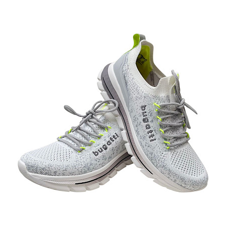 Weiß-grauer Bugatti Sneaker mit Mikrofaser-Obermaterial und rutschhemmender TPO-Sohle, herausnehmbarer Einlegesohle – leicht, bequem und modern, erhältlich bei kassedy.de ?✨ Weiß-grauer Bugatti Sneaker mit Mikrofaser-Obermaterial und rutschhemmender TPO-Sohle, herausnehmbarer Einlegesohle – leicht, bequem und modern, erhältlich bei kassedy.de ?✨