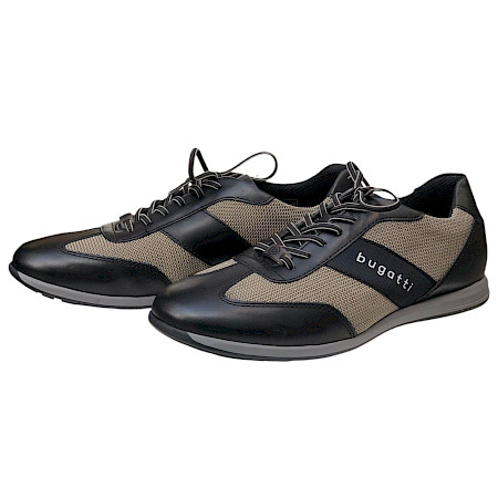 Bugatti A9Q Herren Schnürer Schwarz Hellgrün aus Leder und Mesh mit herausnehmbarer Einlegesohle, sportlicher Sneaker für Alltag und Büro Bugatti A9Q Herren Schnürer Schwarz Hellgrün aus Leder und Mesh mit herausnehmbarer Einlegesohle, sportlicher Sneaker für Alltag und Büro