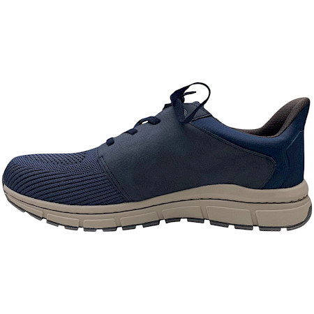 Dunkelblauer Bugatti Slipper mit elastischer Schnürung, herausnehmbarer Sohle und komfortabler, leicht erhöhter Laufsohle – ideal für Alltag und Freizeit ?? Dunkelblauer Bugatti Slipper mit elastischer Schnürung, herausnehmbarer Sohle und komfortabler, leicht erhöhter Laufsohle – ideal für Alltag und Freizeit ??