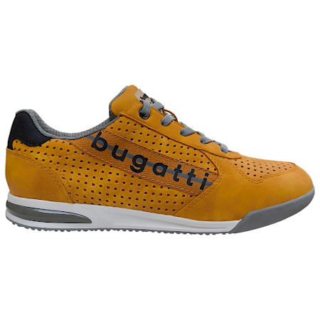 Bugatti A38 Herren Schnürer gelb, hochwertiges Lederimitat, sportlicher Sneaker mit austauschbarer Einlegesohle Bugatti A38 Herren Schnürer gelb, hochwertiges Lederimitat, sportlicher Sneaker mit austauschbarer Einlegesohle