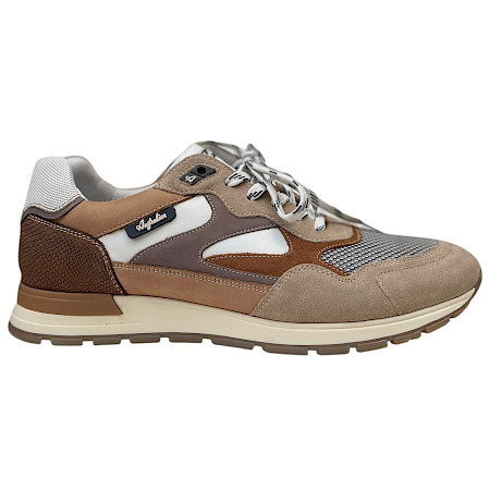 Australian B6P Herren Schnürer Weiß Beige Tan aus Vollleder mit herausnehmbarer Einlegesohle, Made in Portugal Australian B6P Herren Schnürer Weiß Beige Tan aus Vollleder mit herausnehmbarer Einlegesohle, Made in Portugal