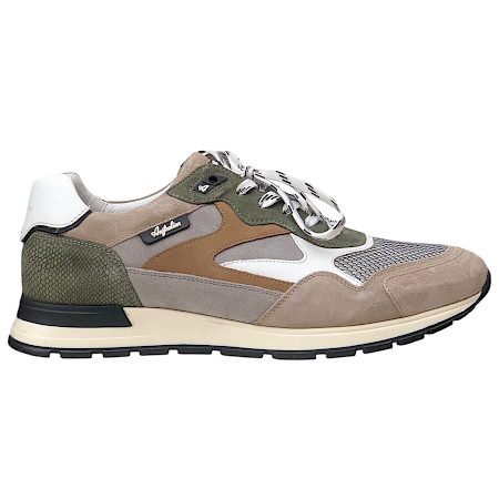 Australian UO5 Herren Schnürer Beige Grün aus Vollleder mit austauschbarer Einlegesohle, sportlich-eleganter Leder Sneaker Australian UO5 Herren Schnürer Beige Grün aus Vollleder mit austauschbarer Einlegesohle, sportlich-eleganter Leder Sneaker