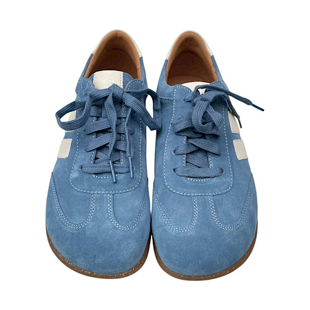 Blauer Barfuß-Sneaker aus Leder mit flexibler Sohle und Schnürung – leichter Damen-Schnürschuh bei kassedy.de ??✨ Blauer Barfuß-Sneaker aus Leder mit flexibler Sohle und Schnürung – leichter Damen-Schnürschuh bei kassedy.de ??✨