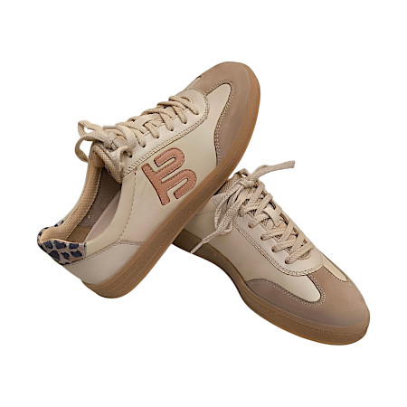 TT Bagatt ARJ Sneaker beige Animal Print Damen, leichter Leder Sneaker mit austauschbarer Einlegesohle und flexibler Sohle TT Bagatt ARJ Sneaker beige Animal Print Damen, leichter Leder Sneaker mit austauschbarer Einlegesohle und flexibler Sohle