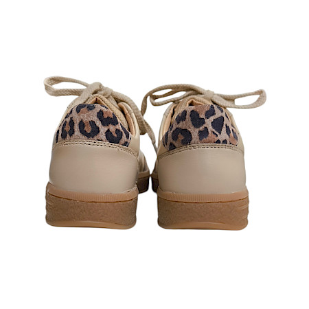TT Bagatt ARJ Sneaker beige Animal Print Damen, leichter Leder Sneaker mit austauschbarer Einlegesohle und flexibler Sohle TT Bagatt ARJ Sneaker beige Animal Print Damen, leichter Leder Sneaker mit austauschbarer Einlegesohle und flexibler Sohle