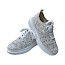 Artiker Sneaker Damen beige leicht Mesh luftdurchlässig geflochten florales Muster Sommerschuh bequem mit Ledersohle modern