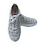 Artiker Sneaker Damen beige leicht Mesh luftdurchlässig geflochten florales Muster Sommerschuh bequem mit Ledersohle modern