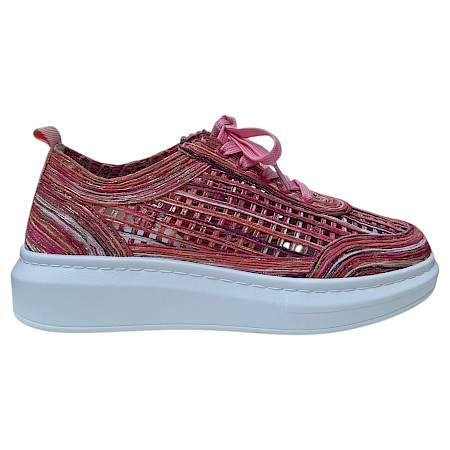 Artiker Sneaker Damen orange Mesh leicht luftdurchlässig geflochten Design Sommerschuh bequem mit Ledersohle modern Artiker Sneaker Damen orange Mesh leicht luftdurchlässig geflochten Design Sommerschuh bequem mit Ledersohle modern
