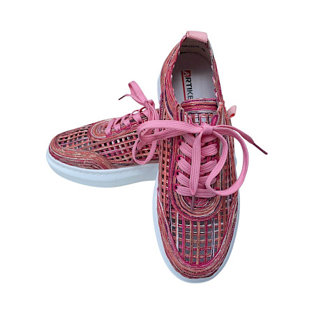 Artiker Sneaker Damen orange Mesh leicht luftdurchlässig geflochten Design Sommerschuh bequem mit Ledersohle modern Artiker Sneaker Damen orange Mesh leicht luftdurchlässig geflochten Design Sommerschuh bequem mit Ledersohle modern