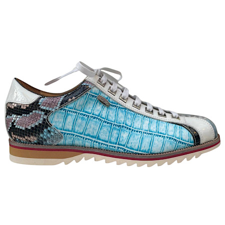 Eleganter Laura Vita Achille 18 Damen Schnürschuh in Ciel (Hellblau) aus Vollleder mit Strukturmuster, weißer Schnürung und komfortabler Sohle – ein stylischer und leichter Designer-Sneaker. ?? Eleganter Laura Vita Achille 18 Damen Schnürschuh in Ciel (Hellblau) aus Vollleder mit Strukturmuster, weißer Schnürung und komfortabler Sohle – ein stylischer und leichter Designer-Sneaker. ??