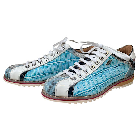 Eleganter Laura Vita Achille 18 Damen Schnürschuh in Ciel (Hellblau) aus Vollleder mit Strukturmuster, weißer Schnürung und komfortabler Sohle – ein stylischer und leichter Designer-Sneaker. ?? Eleganter Laura Vita Achille 18 Damen Schnürschuh in Ciel (Hellblau) aus Vollleder mit Strukturmuster, weißer Schnürung und komfortabler Sohle – ein stylischer und leichter Designer-Sneaker. ??