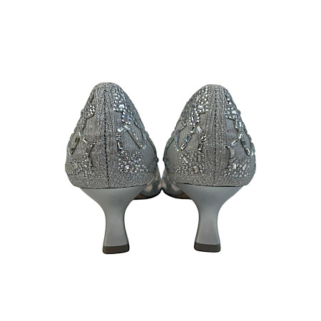 Laura Vita Mima 01 Damen Pumps in Silber mit Glitzer, eleganter Hochzeitsschuh mit transparentem Obermaterial, Ledersohle innen, bequemer Absatz ca. 3 cm, festlicher Damenschuh für Abendkleid und... Laura Vita Mima 01 Damen Pumps in Silber mit Glitzer, eleganter Hochzeitsschuh mit transparentem Obermaterial, Ledersohle innen, bequemer Absatz ca. 3 cm, festlicher Damenschuh für Abendkleid und...