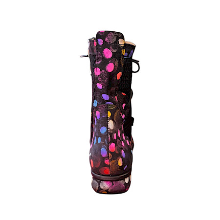 Simen 6602A Sommer Boots bunt – luftiger Damen Lederboot mit bunten Punkten, Mesh-Einsätzen und Reißverschluss | Extravagant & bequem bei kassedy.de ? Simen 6602A Sommer Boots bunt – luftiger Damen Lederboot mit bunten Punkten, Mesh-Einsätzen und Reißverschluss | Extravagant & bequem bei kassedy.de ?