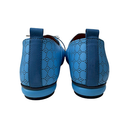 Simen 7507A Damen Schnürschuh blau Sommer Leder gelocht elegant leicht Halbschuh modern bequem Made in Polen Simen 7507A Damen Schnürschuh blau Sommer Leder gelocht elegant leicht Halbschuh modern bequem Made in Polen