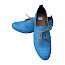 Simen 7507A Damen Schnürschuh blau Sommer Leder gelocht elegant leicht Halbschuh modern bequem Made in Polen