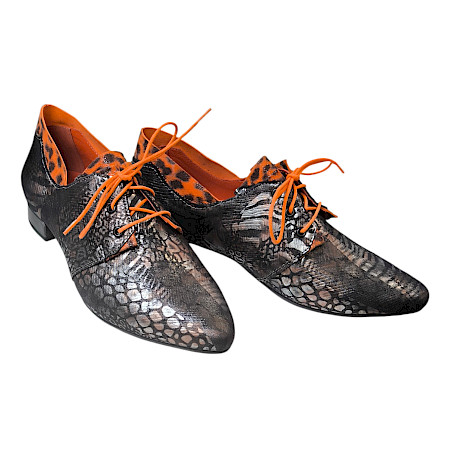 Simen 8125A Damen Schnürschuh grau orange, Lederschuh Damen gemustert, modischer Damenschuh mit Absatz, eleganter Schnürschuh Leder, ausgefallene Damenschuhe modern Simen 8125A Damen Schnürschuh grau orange, Lederschuh Damen gemustert, modischer Damenschuh mit Absatz, eleganter Schnürschuh Leder, ausgefallene Damenschuhe modern