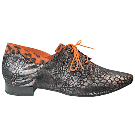 Simen 8125A Damen Schnürschuh grau orange, Lederschuh Damen gemustert, modischer Damenschuh mit Absatz, eleganter Schnürschuh Leder, ausgefallene Damenschuhe modern Simen 8125A Damen Schnürschuh grau orange, Lederschuh Damen gemustert, modischer Damenschuh mit Absatz, eleganter Schnürschuh Leder, ausgefallene Damenschuhe modern