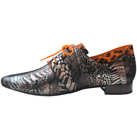 Simen 8125A Damen Schnürschuh grau orange, Lederschuh Damen gemustert, modischer Damenschuh mit Absatz, eleganter Schnürschuh Leder, ausgefallene Damenschuhe modern Simen 8125A Damen Schnürschuh grau orange, Lederschuh Damen gemustert, modischer Damenschuh mit Absatz, eleganter Schnürschuh Leder, ausgefallene Damenschuhe modern