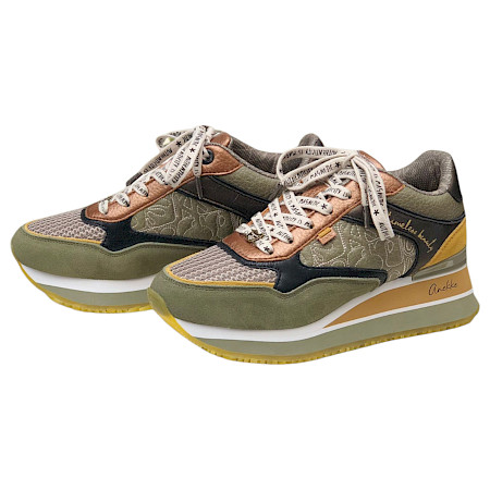 Anekke Damen Sneaker Olivgrün kaufen | Plateau-Sneaker mit herausnehmbarer Innensohle Anekke Damen Sneaker Olivgrün kaufen | Plateau-Sneaker mit herausnehmbarer Innensohle