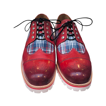 Melvin & Hamilton Pierce 39 132816 Herren Schnürschuh Rot aus pflanzlich gegerbtem Vollleder, Made in Italy Melvin & Hamilton Pierce 39 132816 Herren Schnürschuh Rot aus pflanzlich gegerbtem Vollleder, Made in Italy