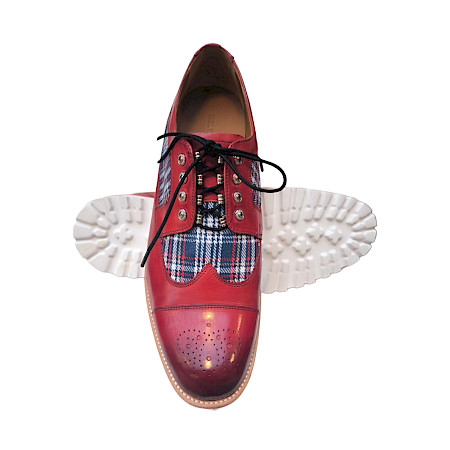 Melvin & Hamilton Pierce 39 132816 Herren Schnürschuh Rot aus pflanzlich gegerbtem Vollleder, Made in Italy Melvin & Hamilton Pierce 39 132816 Herren Schnürschuh Rot aus pflanzlich gegerbtem Vollleder, Made in Italy