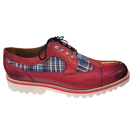 Melvin & Hamilton Pierce 39 132816 Herren Schnürschuh Rot aus pflanzlich gegerbtem Vollleder, Made in Italy Melvin & Hamilton Pierce 39 132816 Herren Schnürschuh Rot aus pflanzlich gegerbtem Vollleder, Made in Italy