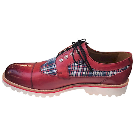 Melvin & Hamilton Pierce 39 132816 Herren Schnürschuh Rot aus pflanzlich gegerbtem Vollleder, Made in Italy Melvin & Hamilton Pierce 39 132816 Herren Schnürschuh Rot aus pflanzlich gegerbtem Vollleder, Made in Italy
