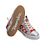 Rebecca W zwavecross115v5 Snowwhite silver suede rosso, High Top Sneaker aus Leder, mit Reißverschluss und Schnürung Rebecca W zwavecross115v5 Snowwhite silver suede rosso, High Top Sneaker aus Leder, mit Reißverschluss und Schnürung