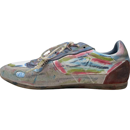 Bunter Damen-Halbschuh in Blau-Mix aus Leder und Textil mit Schnürung – bequemer Sneaker bei kassedy.de ??✨ Bunter Damen-Halbschuh in Blau-Mix aus Leder und Textil mit Schnürung – bequemer Sneaker bei kassedy.de ??✨