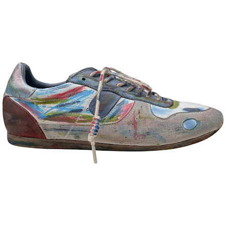 Bunter Damen-Halbschuh in Blau-Mix aus Leder und Textil mit Schnürung – bequemer Sneaker bei kassedy.de ??✨ Bunter Damen-Halbschuh in Blau-Mix aus Leder und Textil mit Schnürung – bequemer Sneaker bei kassedy.de ??✨