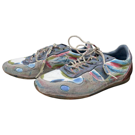 Bunter Damen-Halbschuh in Blau-Mix aus Leder und Textil mit Schnürung – bequemer Sneaker bei kassedy.de ??✨ Bunter Damen-Halbschuh in Blau-Mix aus Leder und Textil mit Schnürung – bequemer Sneaker bei kassedy.de ??✨