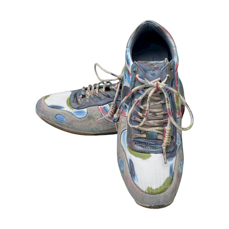 Bunter Damen-Halbschuh in Blau-Mix aus Leder und Textil mit Schnürung – bequemer Sneaker bei kassedy.de ??✨ Bunter Damen-Halbschuh in Blau-Mix aus Leder und Textil mit Schnürung – bequemer Sneaker bei kassedy.de ??✨