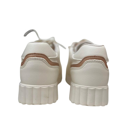 TT Bagatt AI6 Damen Sneaker offwhite metallic mit Reißverschluss, hochwertige Imitatleder Qualität, austauschbare Innensohle, leichter Freizeitschuh TT Bagatt AI6 Damen Sneaker offwhite metallic mit Reißverschluss, hochwertige Imitatleder Qualität, austauschbare Innensohle, leichter Freizeitschuh