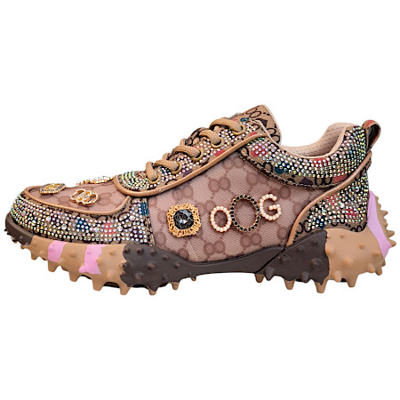 Braune Sneaker mit Strasssteinen, Mesh-Obermaterial und robuster Sohle – stylischer, atmungsaktiver Damen-Sneaker ??✨ Braune Sneaker mit Strasssteinen, Mesh-Obermaterial und robuster Sohle – stylischer, atmungsaktiver Damen-Sneaker ??✨