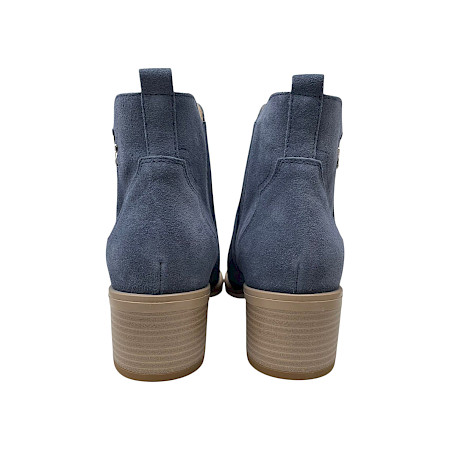 Blaue Leder-Stiefelette von Nero Giardini mit Reißverschluss, elastischem Einsatz und 3,5 cm Absatz – elegant, atmungsaktiv und bequem ?? Blaue Leder-Stiefelette von Nero Giardini mit Reißverschluss, elastischem Einsatz und 3,5 cm Absatz – elegant, atmungsaktiv und bequem ??