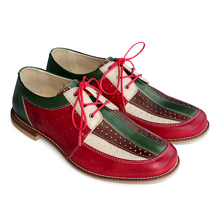 Businessschuh in grün-rot-braun aus Leder, Made in Portugal, mit Schnürung – exklusiver Herren-Schuh bei kassedy.de ??✨ Businessschuh in grün-rot-braun aus Leder, Made in Portugal, mit Schnürung – exklusiver Herren-Schuh bei kassedy.de ??✨