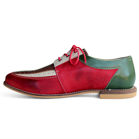 Businessschuh in grün-rot-braun aus Leder, Made in Portugal, mit Schnürung – exklusiver Herren-Schuh bei kassedy.de ??✨ Businessschuh in grün-rot-braun aus Leder, Made in Portugal, mit Schnürung – exklusiver Herren-Schuh bei kassedy.de ??✨
