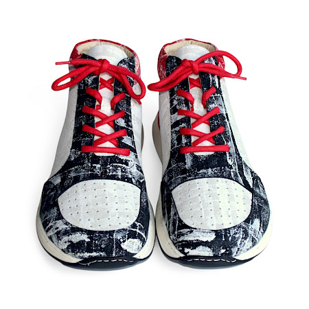 Eject vollleder Schwarz-weiß grauer Barfußschuh aus weichem Leder mit roter Schnürung – leichter Damen-Sneaker bei kassedy.de ??✨ Eject vollleder Schwarz-weiß grauer Barfußschuh aus weichem Leder mit roter Schnürung – leichter Damen-Sneaker bei kassedy.de ??✨