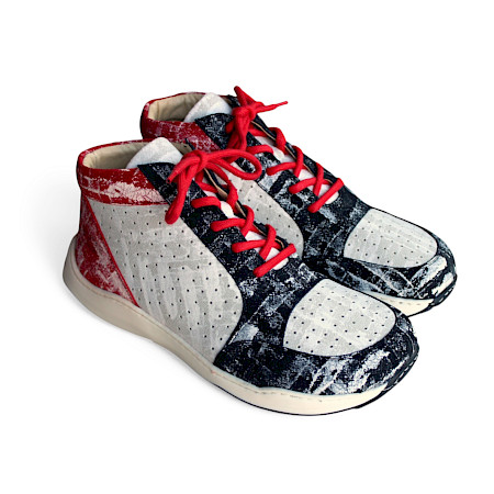 Eject vollleder Schwarz-weiß grauer Barfußschuh aus weichem Leder mit roter Schnürung – leichter Damen-Sneaker bei kassedy.de ??✨ Eject vollleder Schwarz-weiß grauer Barfußschuh aus weichem Leder mit roter Schnürung – leichter Damen-Sneaker bei kassedy.de ??✨