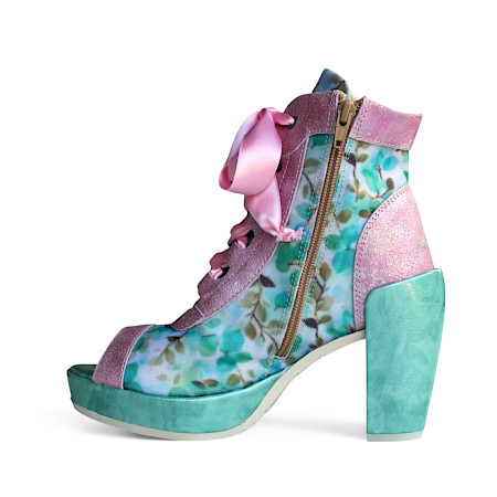 Bunte Stiefelette, vorne offen, in Petrol und Pink mit Absatz, Leder innen und außen – einzigartige Damen-Stiefelette bei kassedy.de ??✨ Bunte Stiefelette, vorne offen, in Petrol und Pink mit Absatz, Leder innen und außen – einzigartige Damen-Stiefelette bei kassedy.de ??✨