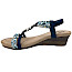 2GO 8910808 Sandale Damen blau Sommer leicht bequem elastisch geflochten Strass Blumen Sandalen modisch 2GO 8910808 Sandale Damen blau Sommer leicht bequem elastisch geflochten Strass Blumen Sandalen modisch