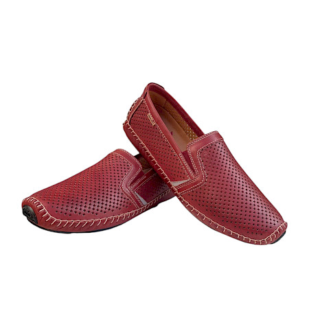Pikolinos 09Z Herren Slipper in Rot aus weichem Leder, perforiertes und atmungsaktives Design, bequemer Lederschuh mit herausnehmbarer Einlegesohle, leichter sommerlicher Herren Slipper Pikolinos 09Z Herren Slipper in Rot aus weichem Leder, perforiertes und atmungsaktives Design, bequemer Lederschuh mit herausnehmbarer Einlegesohle, leichter sommerlicher Herren Slipper